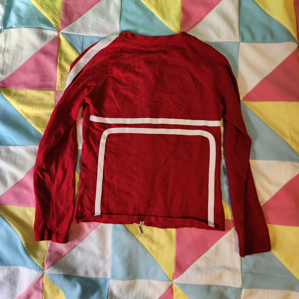 Red and White Women's Jacket - Picture 2 of 5